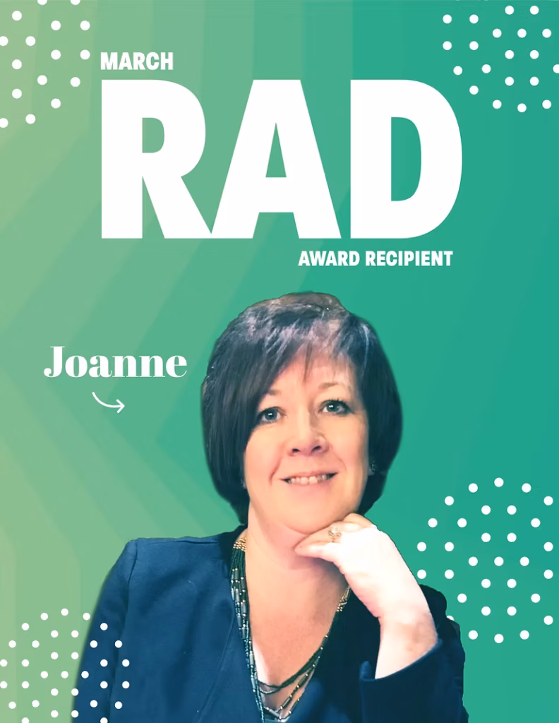 Joanne RAD winner